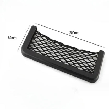 Auto Seat Side Interior Back Sundries Pocket Mesh Storage Bag Phone Net Pocket Holder Car Storage Bag Elastic Flexible Nets - Urbizia