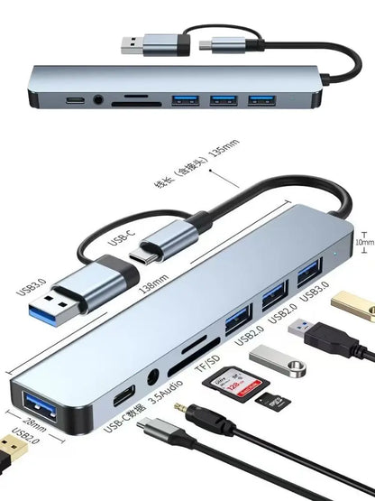 3-in-1 USB-C Hub:type-c 3in 1 PD100W+HDMI(4K/30Hz)+USB3.0