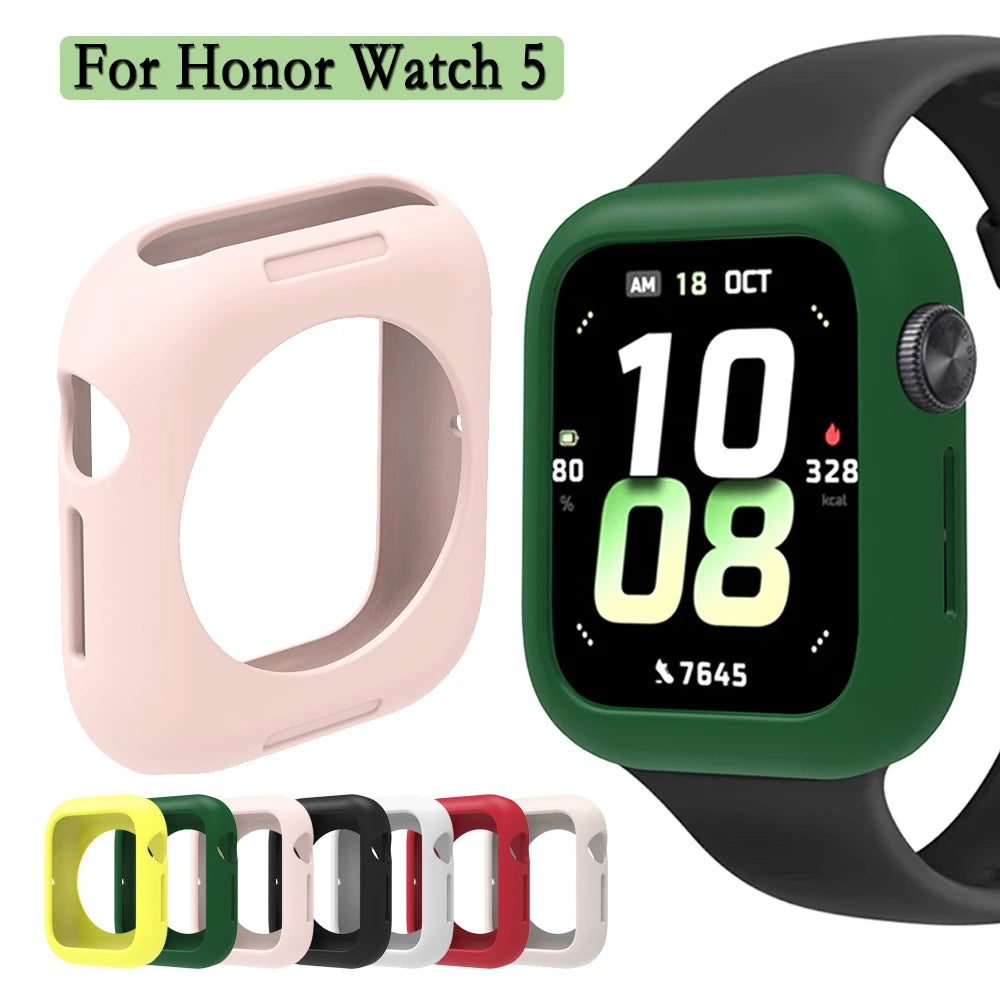 For Huawei Honor Watch 5 Silicone Case Protective Shell Decoration Soft and Light Watch Cover For Honor Watch 5