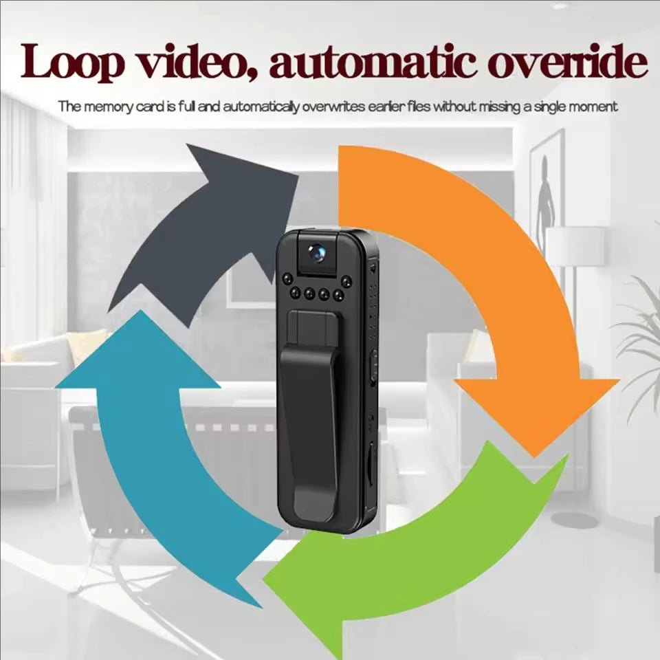 1080P HD Mini Camera Portable Small Digital Video Recorder Surveillance Camcorder Night Vision Video Police BodyCam Infrared
