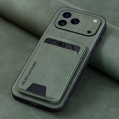 Luxury Synthetic Leather Card Bag Holder phone Case for iPhone 17 16 E 15 13 14 Pro Max Leather Card Slot Bag Protective Cover