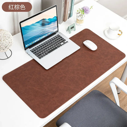 Desk Pad Waterproof PU Mouse Pad Desk Mat Protective Cover Large Mousepad Computer Laptop Non-slip Easy To Clean Keyboard Mats - Urbizia