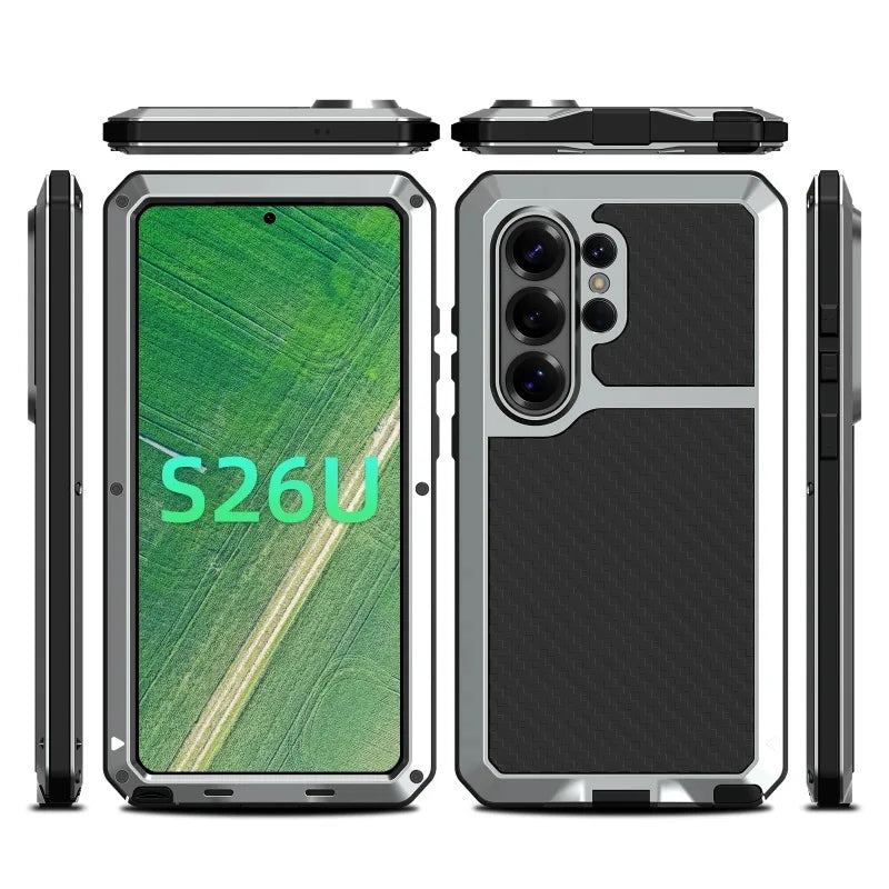 Case For Samsung Galaxy S26 Ultra S25 S24 S23 S22 Ultra Plus Heavy Duty Protection Armor Metal Phone Cover Capa Coque Fundas