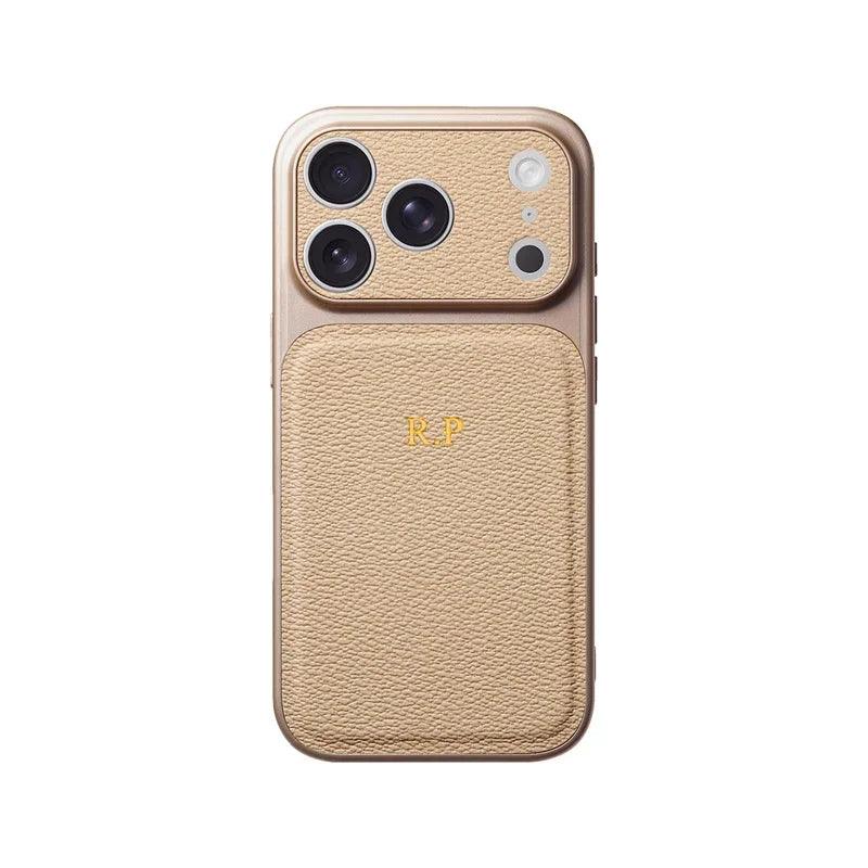 Personalized Initial Letter Leather iPhone Case