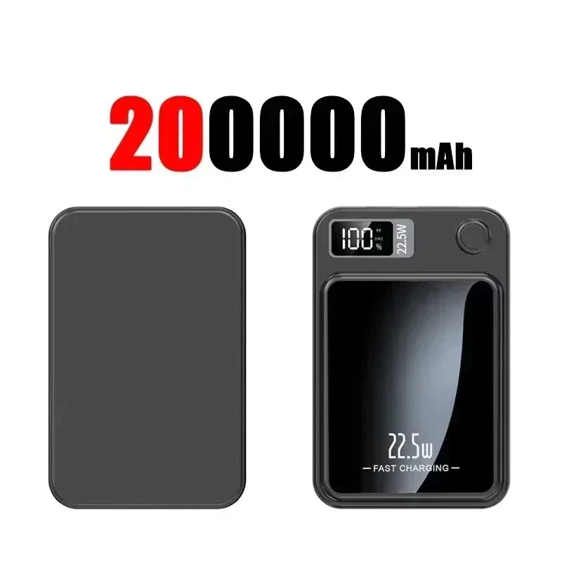 VIVO 500000mAh Magnetic Power Bank PD22.5W Wireless Fast Charging Large Capacity External Battery For iPhone Huawei Samsung