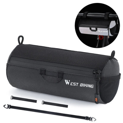 WEST BIKING Bike Handlebar Bag Portable Reflective Shoulder Bag For Cycling MTB Road Bike Scooter Front Tool Bags Elastic Band