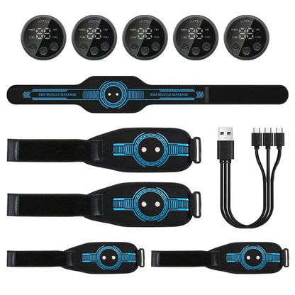 EMS Abdominal Fitness & Massage Belt – Intelligent USB Rechargeable - Urbizia