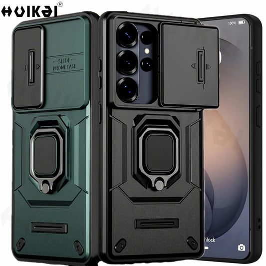 Case For Samsung Galaxy S26 Ultra Samsung S26 Plus Samsung S26 Slide Camera Case Stand Armor Antifall Protection Kickstand Cover