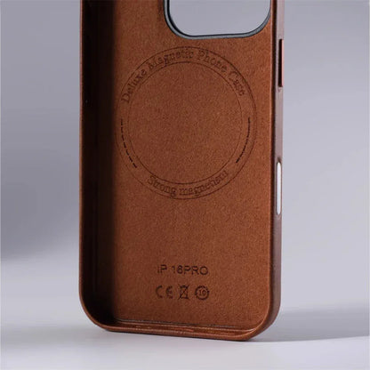 Luxury Retro Leather MagSafe Magnetic iPhone Case