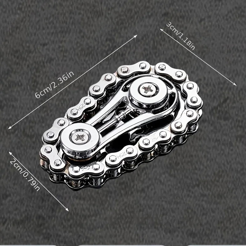 Metal Bike Chain Sprocket Fidget Spinner for Stress Relief