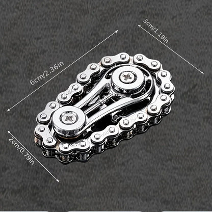 Metal Bike Chain Sprocket Fidget Spinner for Stress Relief
