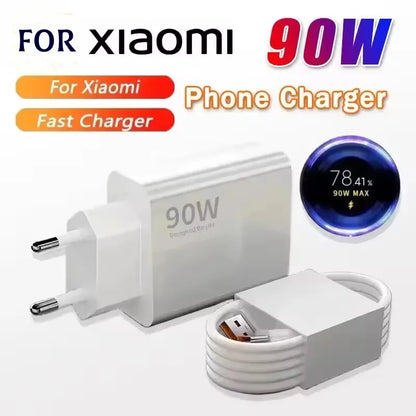 90w Original Charger Turbo Charge Cargador Adapter for Xiaomi 15 Ultra 15 14 Poco X7 Pro F7 Pro F7 F6 Redmi Note 14 Pro+ Pad
