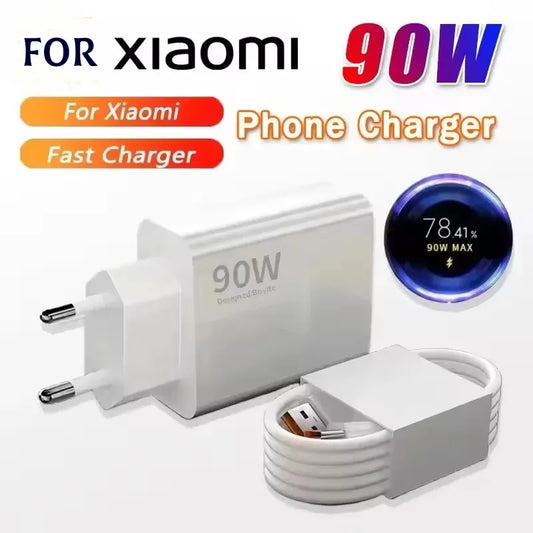 90w Original Charger Turbo Charge Cargador Adapter for Xiaomi 15 Ultra 15 14 Poco X7 Pro F7 Pro F7 F6 Redmi Note 14 Pro+ Pad