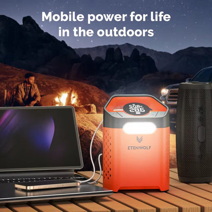 ETENWOLF V3 Portable Tire Inflator Pump 160 PSI Car Compressor 100% Duty Cycle Tire Inflator Pump 7800mAh Air Pump For Cars Motorcycles Bicycles Power Bank