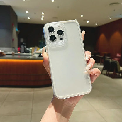 Luxury Crystal Clear Acrylic Case for IPhone 18 Pro 17 16 15 14 13 Pro Max Candy Color Transparent Shockproof Protection Cover