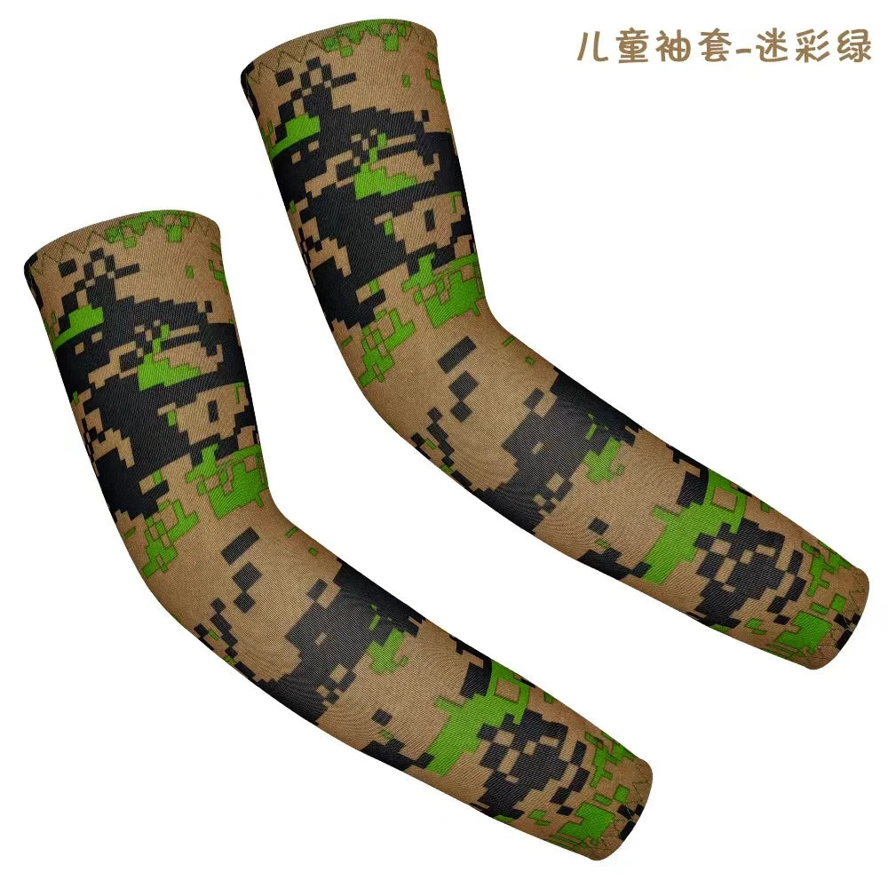 1Pair Arm Sleeves for Kids UV Sun Protection Sleeves Compression Sleeves Cooling Arm Cover Boys Girls Outdoor Sports