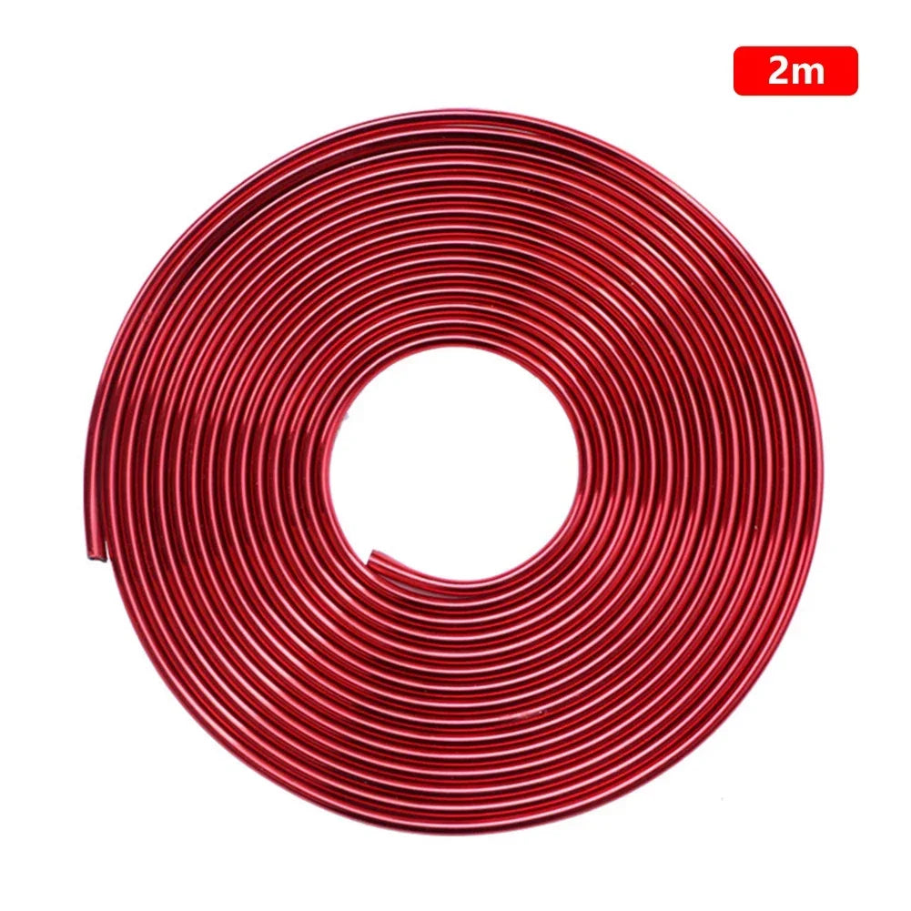 2/5/10M Chrome Car Door Edge Protection Strip Auto Door Anti Collision Strip Door Moldings Trim Adhesive Scratch Protector