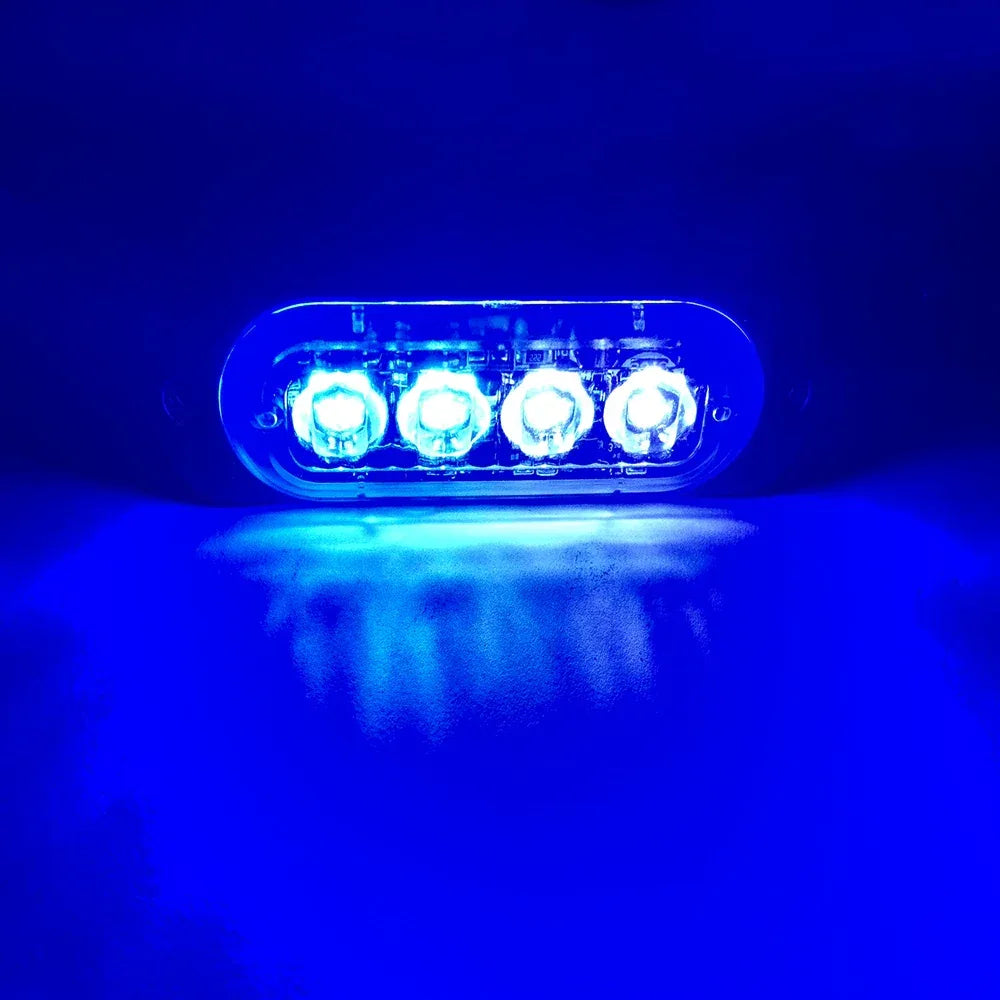 4LED Car Strobe Warning Light Grill Flashing Breakdown Emergency Light for 12v Truck Trailer Police Beacon Lamp Signal TAILLIGHT - Urbizia