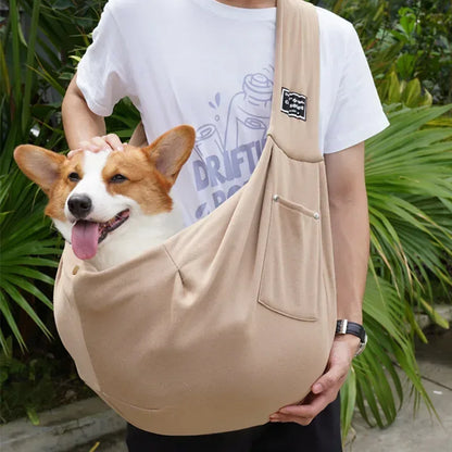 Comfortable Pet Crossbody Shoulder Bag Outdoor Travel Portable Cat Puppy Sling Carrier Bag Dog Carrying Supplies - Urbizia