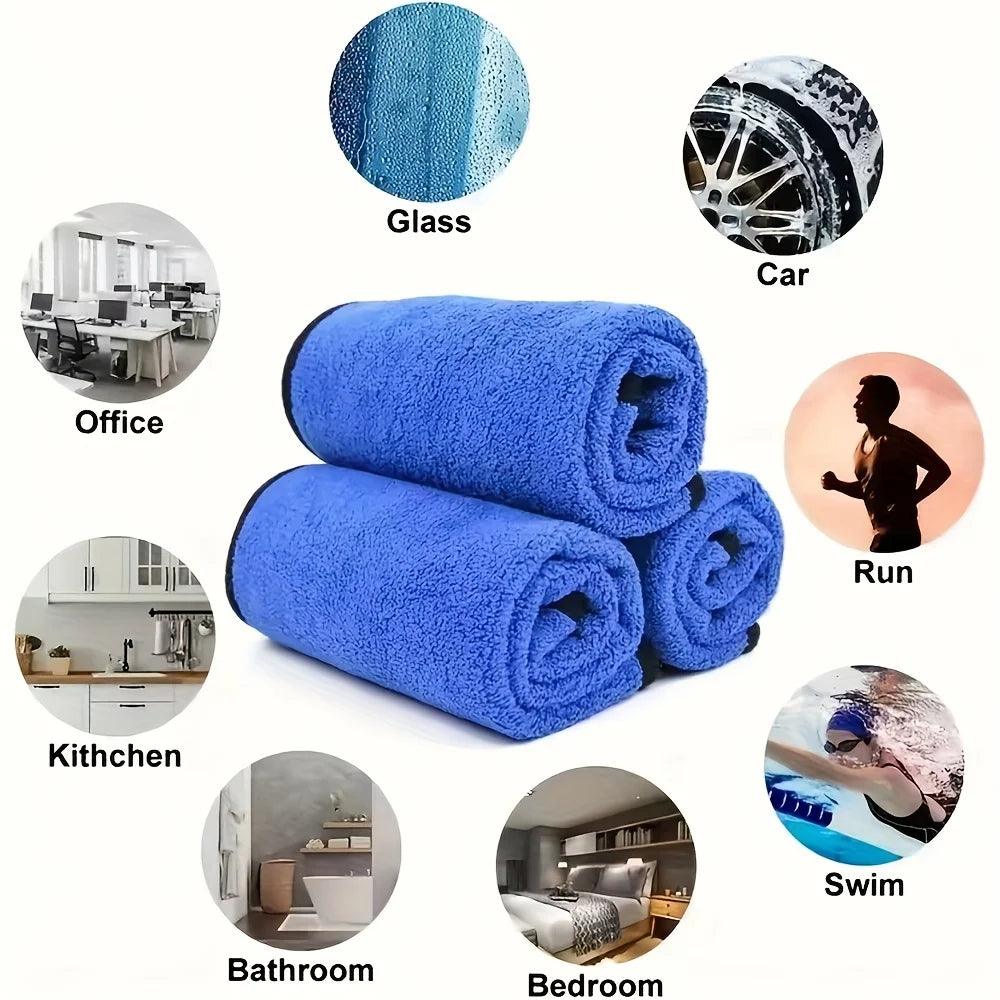 1-10pcs Microfiber Car Cleaning Towels Ultra Absorbent Car Drying Cloth Auto Detailing Washing Towel Father's Day Gift For Dad