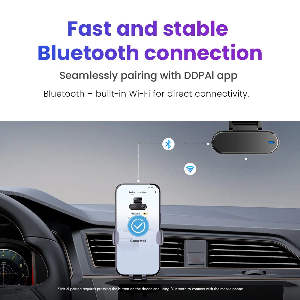 DDPAI N5 Dual 4K HDR Dash Cam Front Rear AI NightVIS Camera WiFi 6 GPS ADAS Voice Control 24H Parking Mode Car DVR