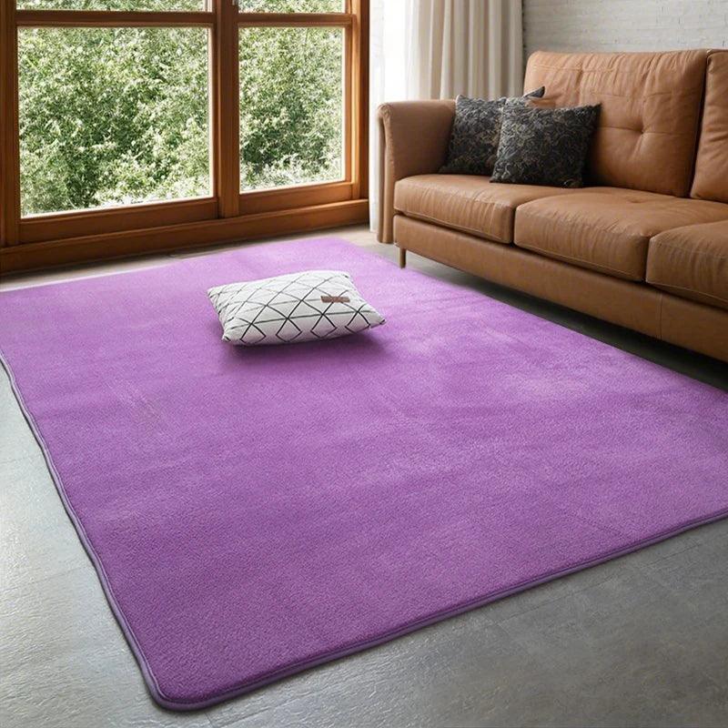VIKAMA Modern Coral Velvet Carpet Soft Non-Slip Living Room Bedroom Carpet Large Area Children's Play Floor Mat For Home Decor - Urbizia