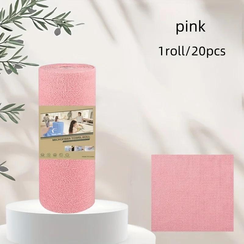 4M Reusable Kitchen Dish Cloth Roll Washable Cleaning Wipes Paper Towel Alternative Absorbent Rag for Living Room Bedroom