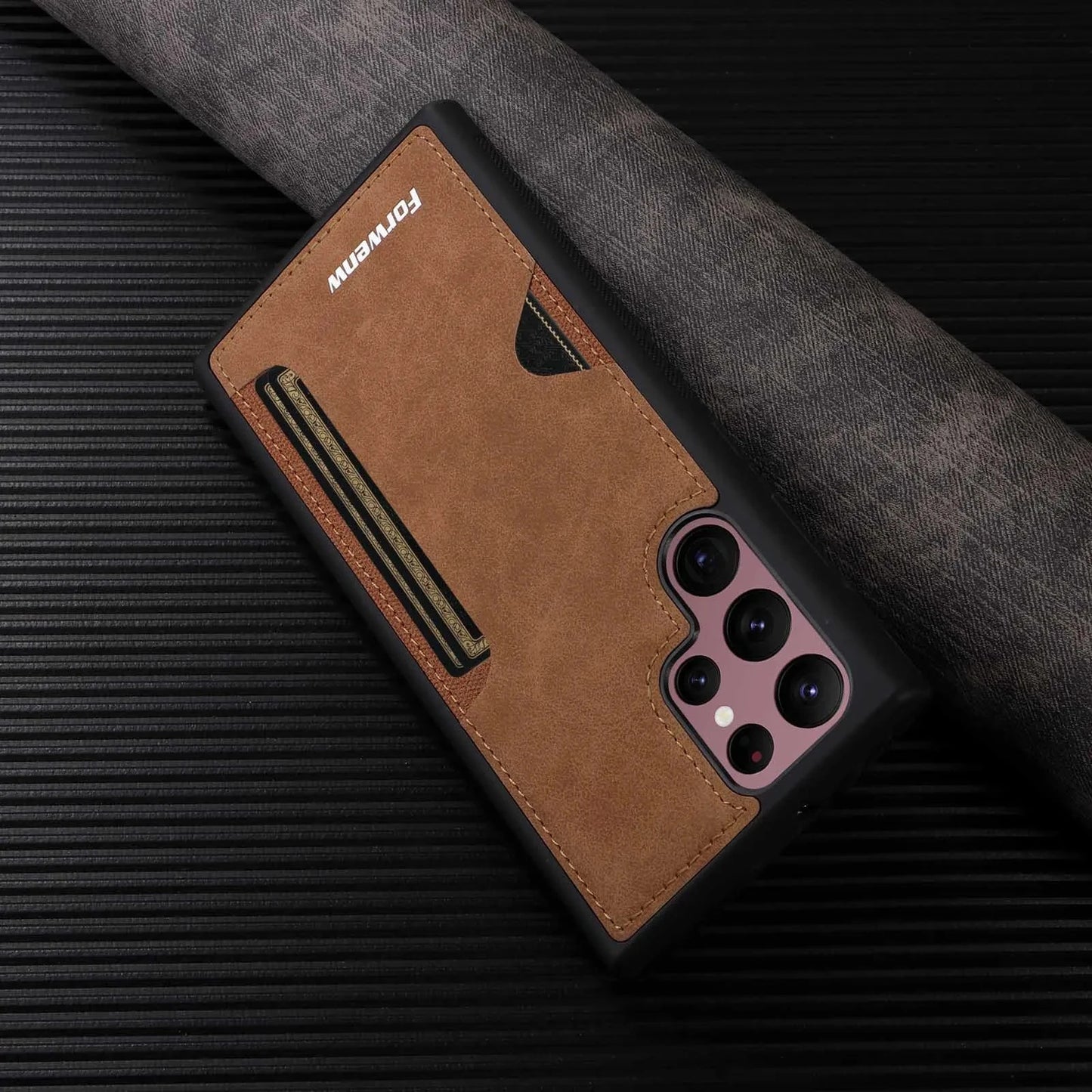 Retro Card Holder Phone Case for Samsung Galaxy S26 S24 S25 Ultra S23 S21 FE S22 S20 Plus Note 20 10 + Wallet PU Leather Cover