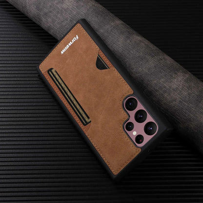 Retro Card Holder Phone Case for Samsung Galaxy S26 S24 S25 Ultra S23 S21 FE S22 S20 Plus Note 20 10 + Wallet PU Leather Cover