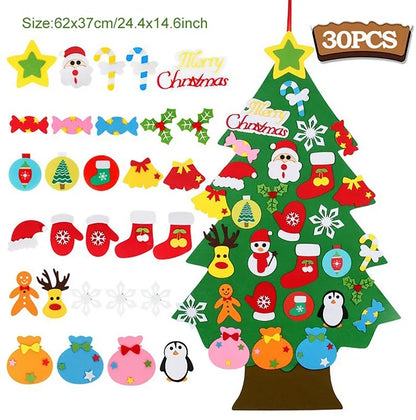 DIY Felt Christmas Tree Kids Decoration Set
