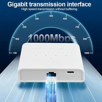 Magecam RJ45 Network Switch Hub 1 In 4 Out Converter 1000Mbps Gigabit Ethernet Switch Hub Wire Divider PC LAN Extend Adapter