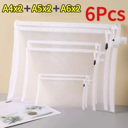 New Puzzle Storage Bag Children's Building Blocks Small Toys Special Sorting Bags Transparent Mesh Gauze Zipper Mesh Bags