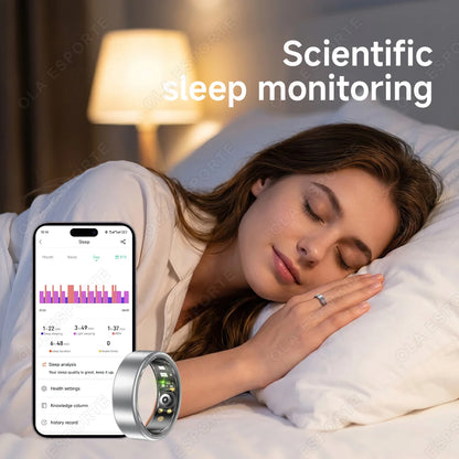 R10 Smart Ring with Charging Case Multi-color Ring Men Women Health Sleep Heart Rate Monitoring IP68 Waterproof Multi-sport Mode