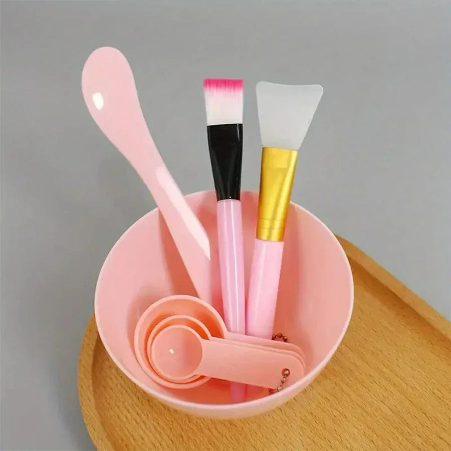 7pcs/Set DIY Face Mask Mixing Tools - Facial Applicator Spatula Mask Bowl Spoons -Applying Masks And Skin Care Products - Urbizia