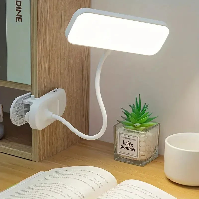 Clip-on LED USB charging desk lamp for college students, dormitory desk and bedroom reading lamp, suitable for office, study, be - Urbizia