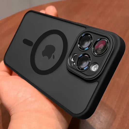 Magnetic Matte Translucent Lens Protector MagSafe iPhone Case