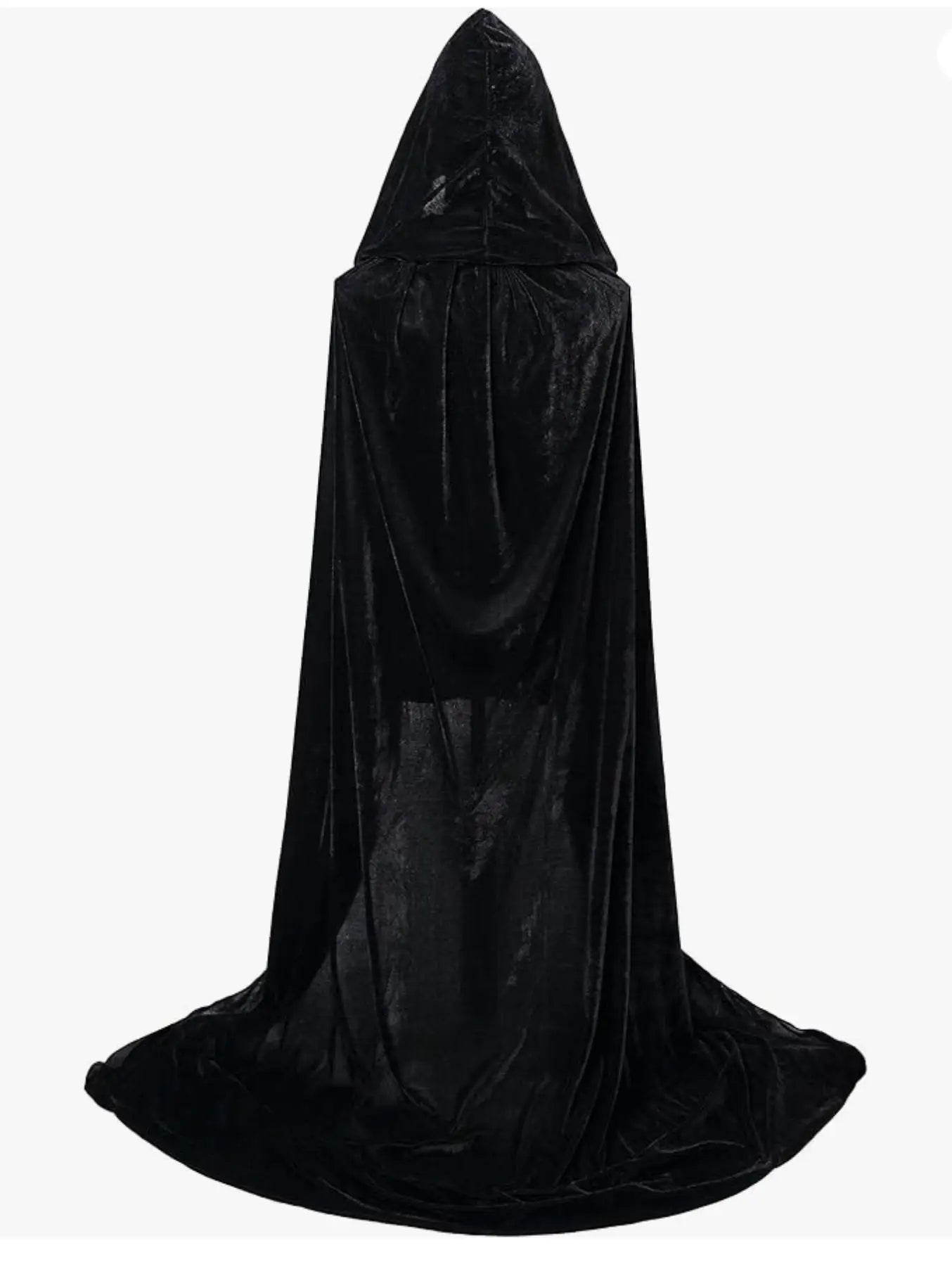 Christmas Pleuche Velvet Hooded Cloak Cape – Medieval Witch, Wicca, Vampire Halloween & Cosplay Costume