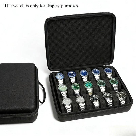 15 Slot Watch Storage Box Portable Jewelry Organizer Display Case For Watches Home Collection Gift