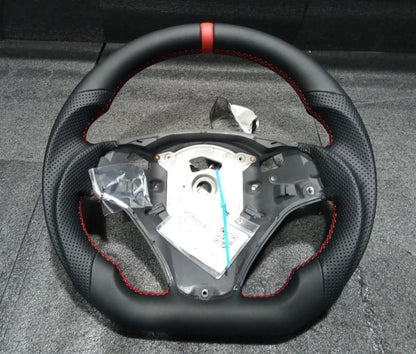 Full Leather Steering Wheel For BMW E90 E91 E92 E93 E89 328i 335i 325i 2005-2012 Steering Wheel Flat Bottom With Paddle Holes