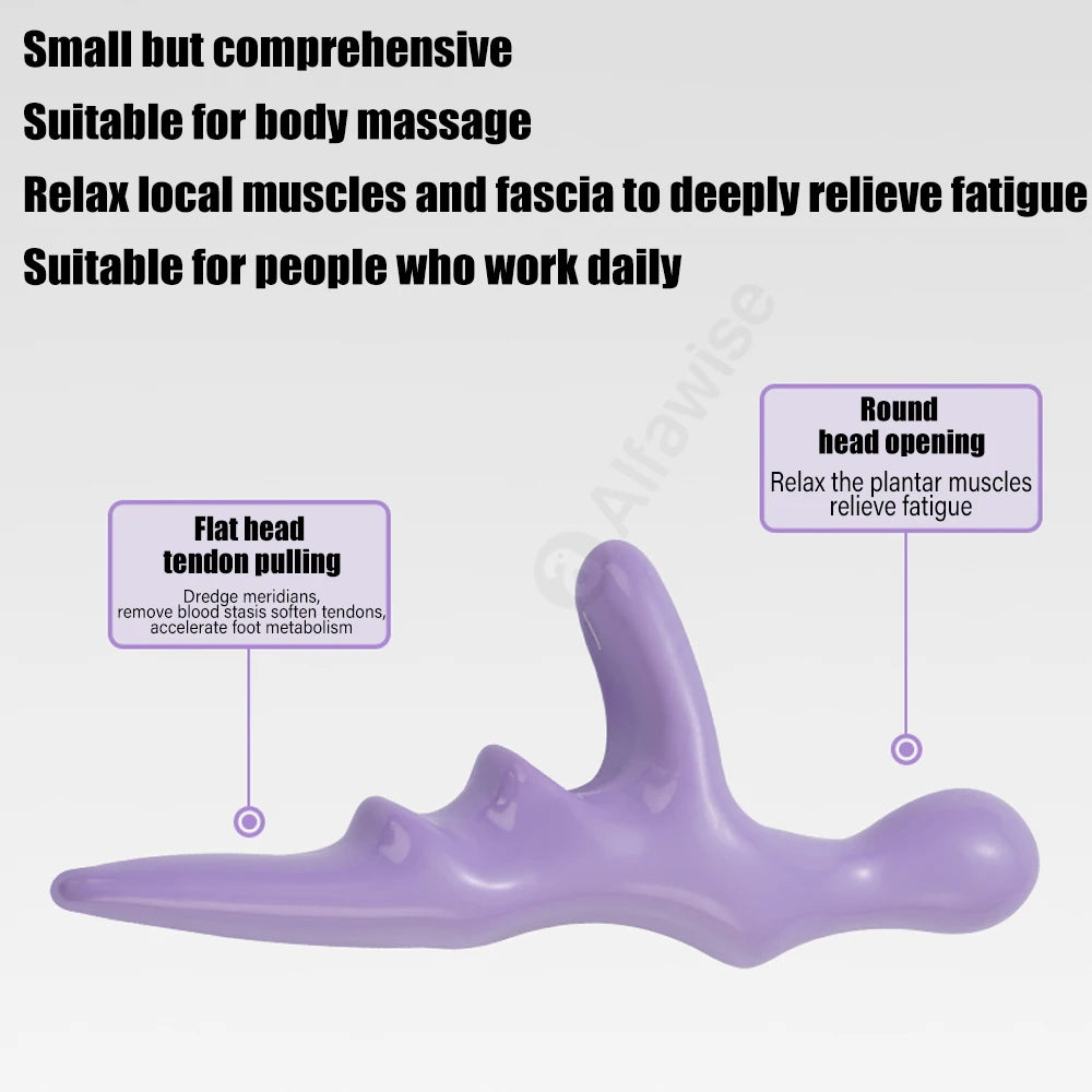 T Acupressure Massager Thumb Finger Press Trigger Point Relief Fatigue Manual Relaxed Whole Body Deep HandHeld Reflexology Tool