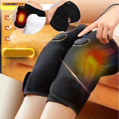 Smart Heated Massage Brace for Shoulder - Support with Graphene Heating & Pulse Vibration for Joint & Muscle Massage - Urbizia