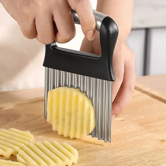Wave Crinkle Potato Cutter Stainless Steel Kitchen Tool