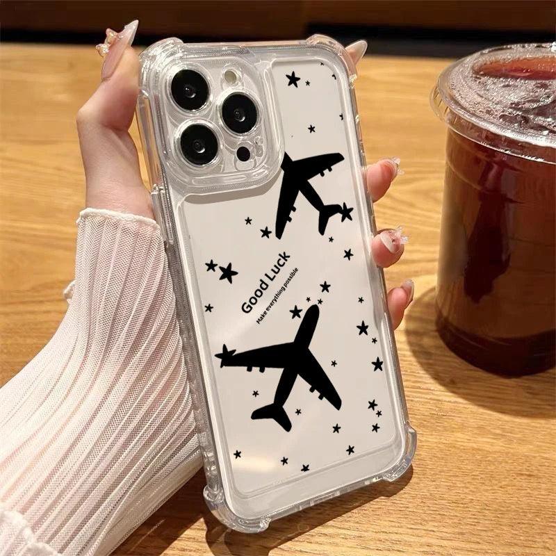 Transparent Travel Map TPU Case for iPhone Series