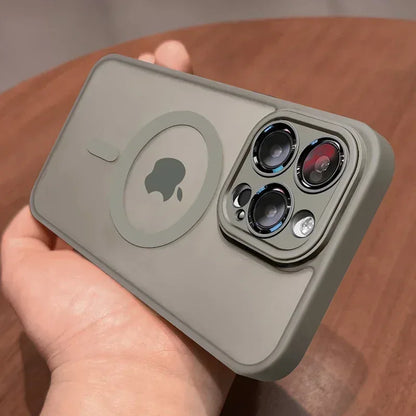 Magnetic Matte Translucent Lens Protector MagSafe iPhone Case