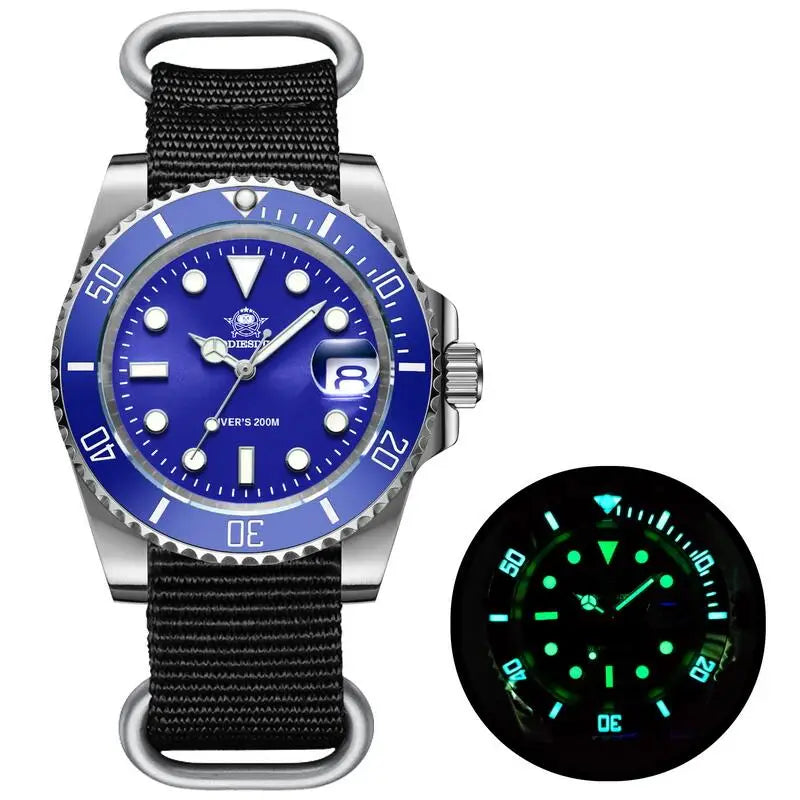 ADDIESDIVE Stainless Steel Watch Men's European and American Business Leisure Quartz Watch Waterproof Outdoor Sports Watch