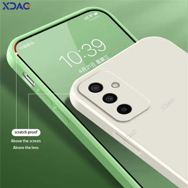 Cellphone Cases for Samsung Galaxy M23 F23 5G SamsungM23 SamsungF23 Luxury Original Square Liquid Silicone Back Cover Coque Bags
