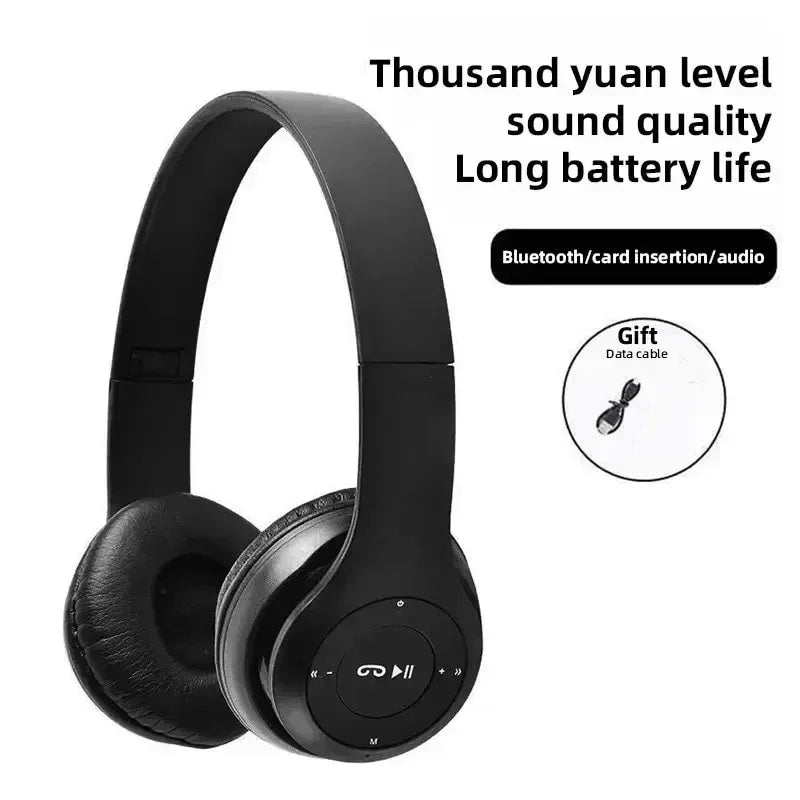 P47 Wireless bluetooth headphone With Mic Headsets Stereo Sound Earphones Sports Gaming Headphones Supports PC Smartphone - Urbizia