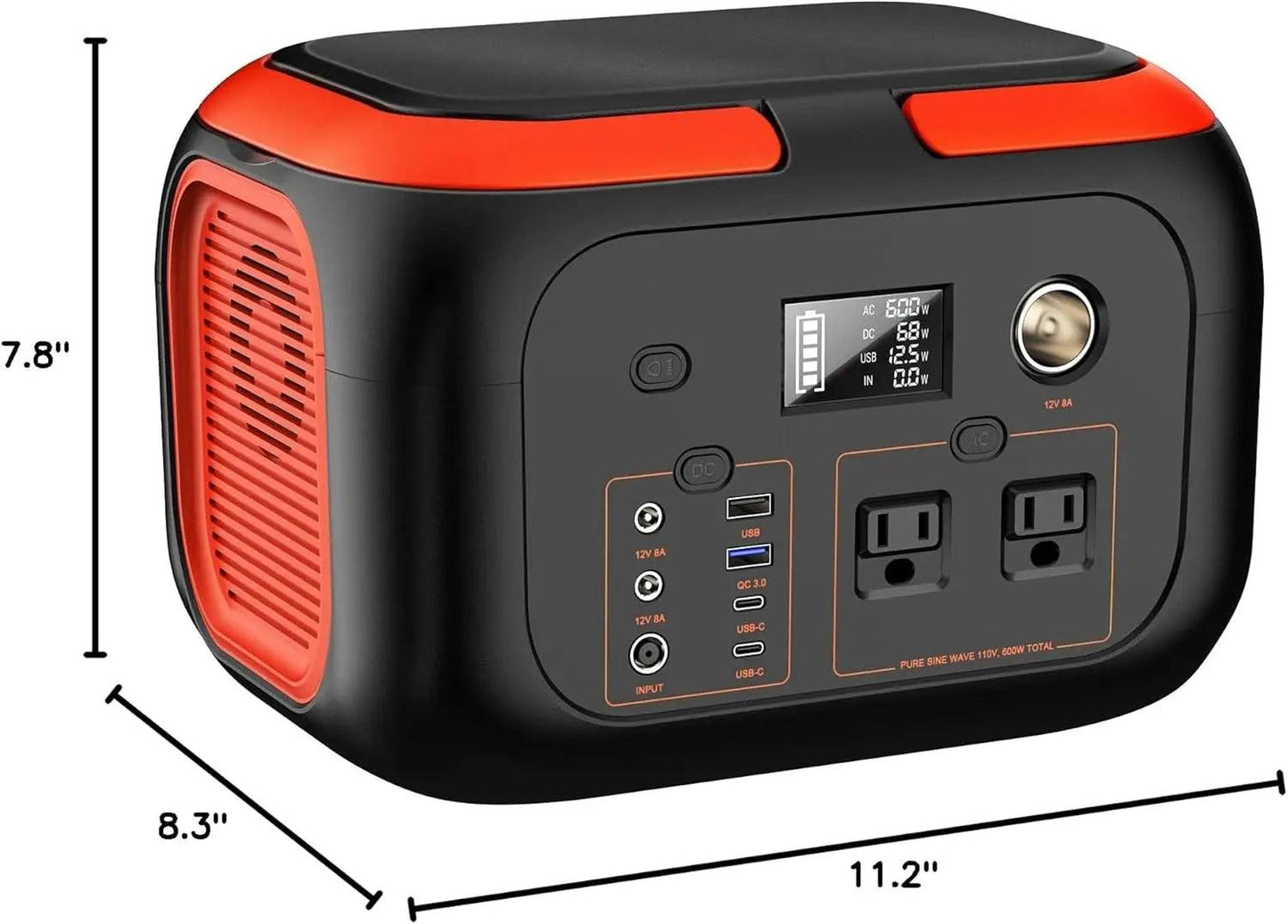 600W/300W/200W/120W Portable Power Station,110V AC Outlets Solar Generator Storage Energy Power Bank For Camping Travel RV Home