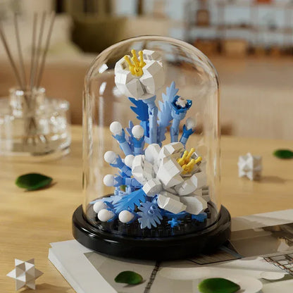 Micro particle building block bouquet handmade gift, children's puzzle toy handmade DIY sunflower desktop decoration ornament - Urbizia