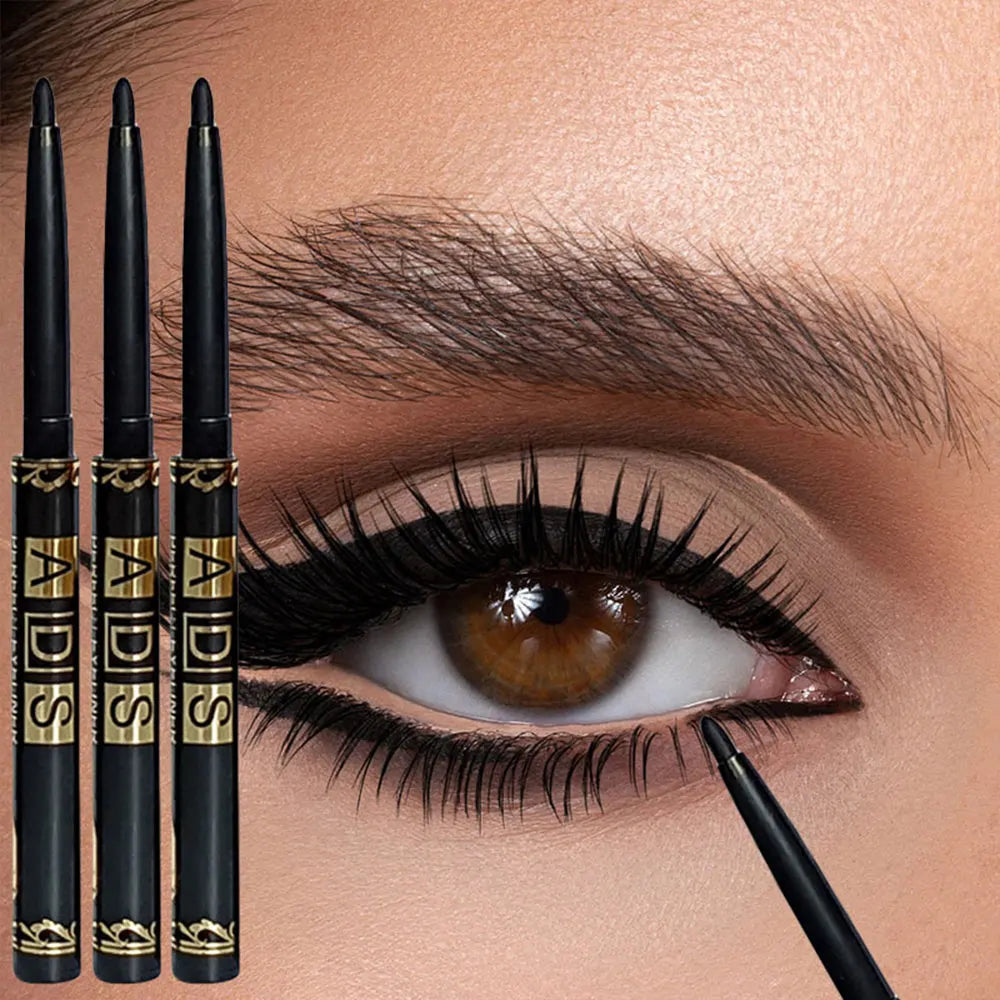 Long-Lasting Waterproof Black Eyeliner Pencil – 3PCS/9PCS Set